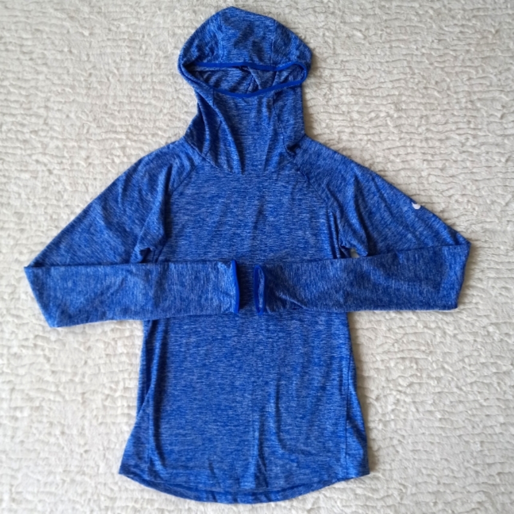 NWOT Nike Hooded Compression Sweatshirt Thumb Holes Blue XS